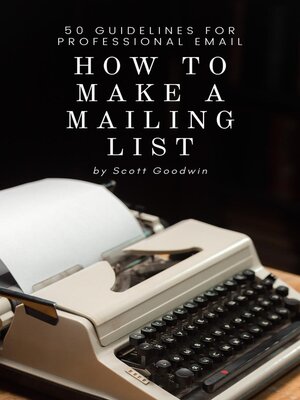 cover image of How to Make a Mailing List